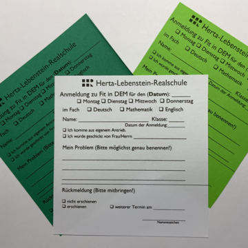 Formular für Anmeldung zum ZP Training 