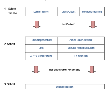 3 Schritte des Förderkonzepts 