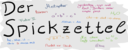 Der Spickzettel mit verschiedenen Matheformeln 
